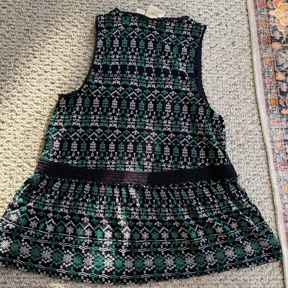 NWT Maeve Anthropologie Cammie Embroidered Peplum Tunic Top Size Medium - Picture 4 of 5